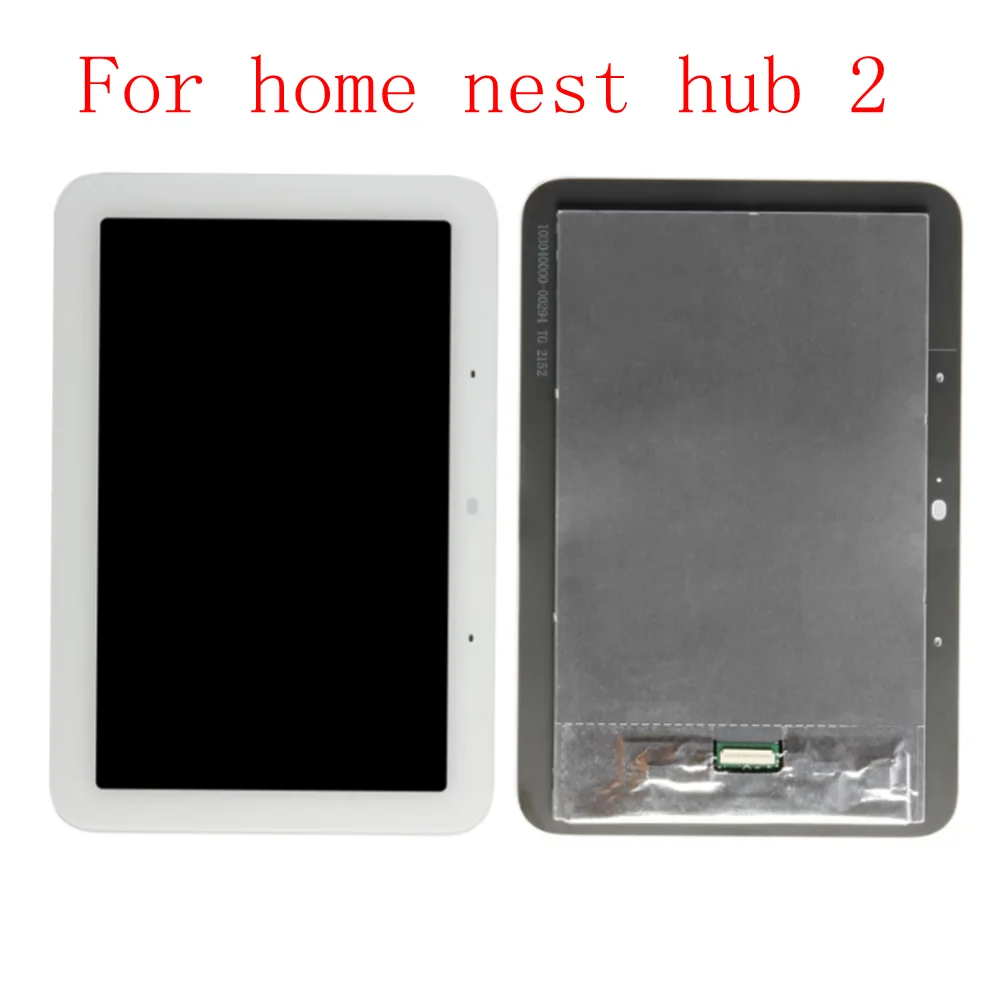 لجوجل هوم نيست هوب 2 شاشة LCD محول الأرقام زجاج اللمس مجموعة كاملة hub2