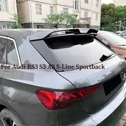 Rear Roof Spoiler for Audi RS3 S3 A3 S-Line Sportback 8Y 5-door Hatchback 2020-2024 High Quality ABS Plastic Bodykit Accessories