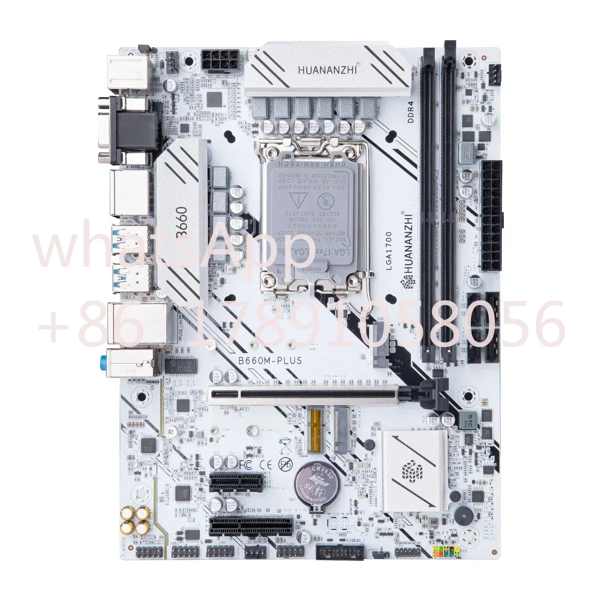 HUANANZHI B660M PLUS M-ATX DDR4 Motherboard Support 12 13 Gen（ Intel LGA 1700 CPU 12100F/12400F/12490F/12600F/12700F/13600F）