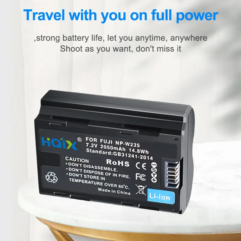 HQIX for Fujifilm GFX100RF X-T5 H2S GFX100ⅡS20 GFX100S GFX50SⅡ T4/XT4 H2 Camera NP-W235 Battery Charger