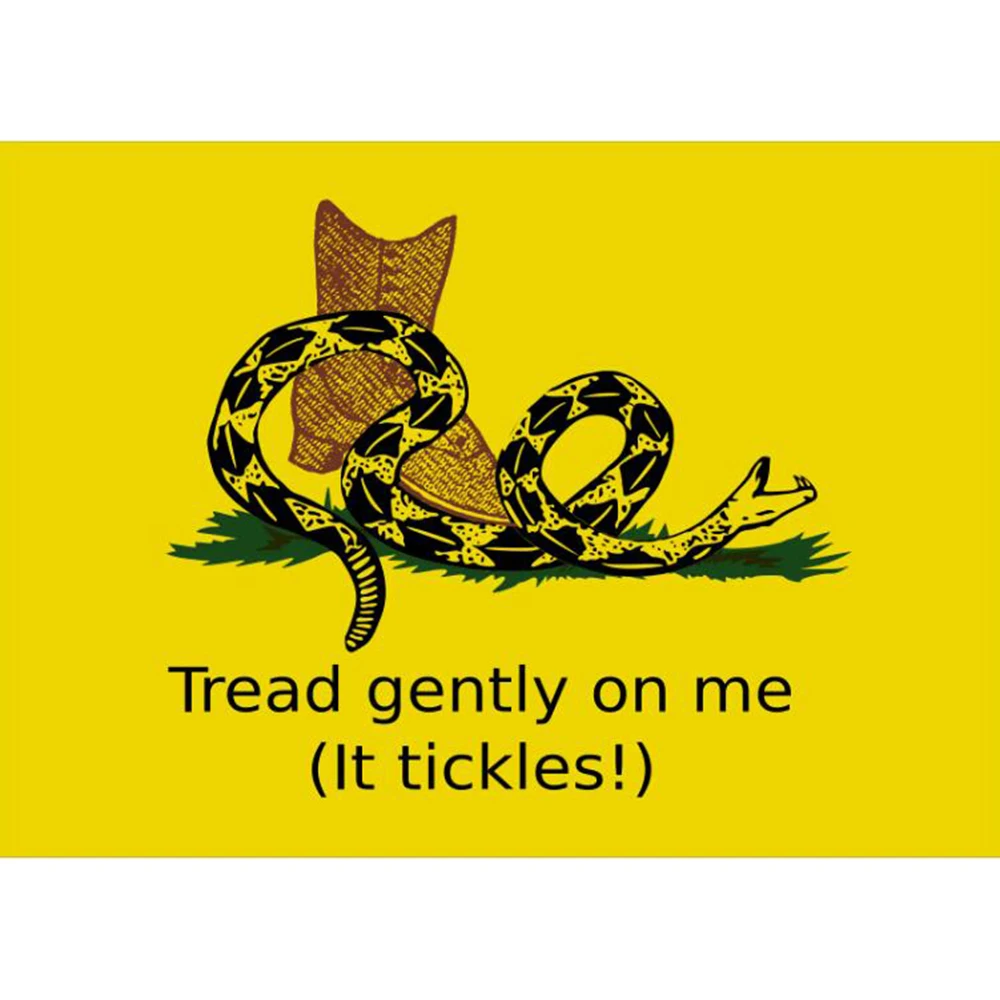 90x150cm Flag of TREAD GENTLY ON ME  BANNER WITH TWO GROMMETS No Flagpole