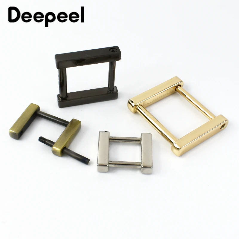 4/10Pcs Deepeel 13/16/20/25mm Metal Square Hook Buckle Detachable Screw Ring Clasp Bag Strap Belt Connector Hardware Accessory