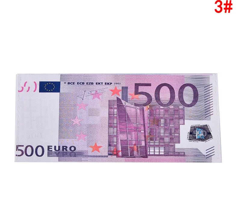 100% جديدة وعالية الجودة أنيقة للجنسين رجل إمرأة عملة ملاحظات نمط جنيه الدولار اليورو محفظة محافظ