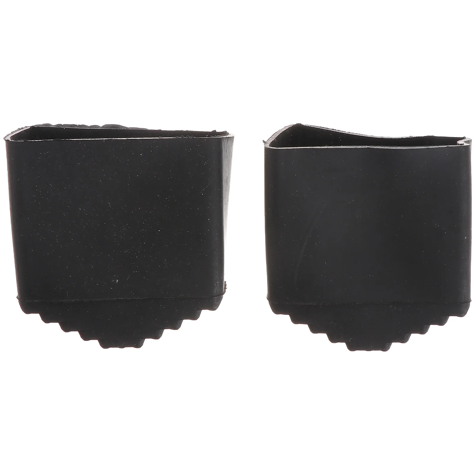 2 Pcs Non Rubber Covers for 2X4cm Iron Ladder Feet Square Pads Heavy Duty Wear Resistant Stabilizer Protective Floor Mats