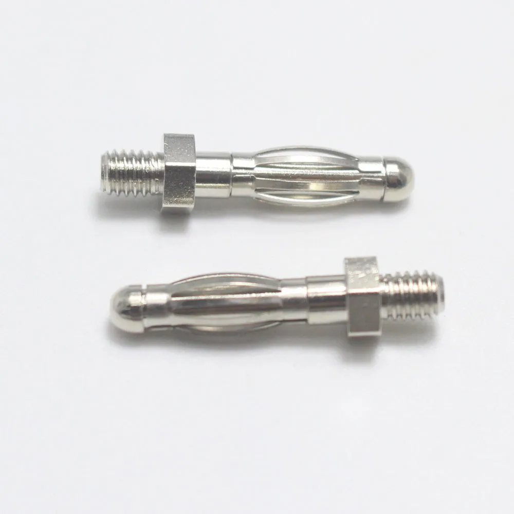 1/3/5pcs Uninsulated Banana Plug with 4mm Thread Bolt Fitted for M4 Panel Installation Connector Thread Length 5mm