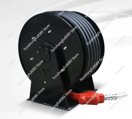 Heavy  Duty Auto Fuel Rewind 304 Stainless Steel Hose Reel with Nozzle Limiting Reel  Retraction Return 15-meter Reel Pipe Disk