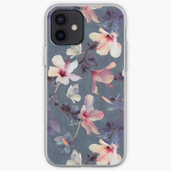 Butterflies And Hibiscus Flowers A Pai  Phone Case Customizable for iPhone 6 6S 7 8 Plus X XS XR Max 11 12 13 14 Pro Max Mini