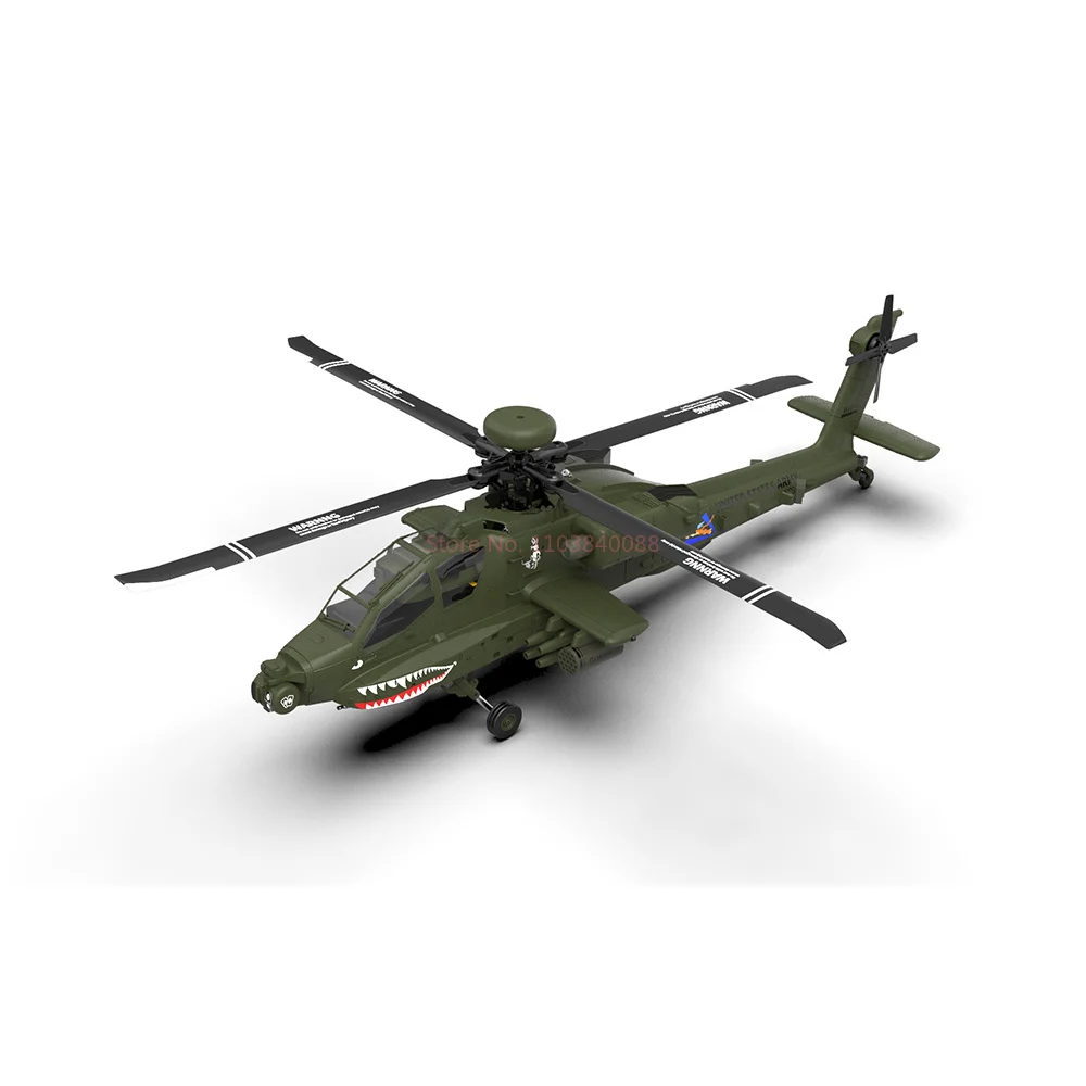 Yuxiang-Hélicoptère télécommandé l'allemand Apache 6 canaux, entraînement direct inversé 3D, modèle de simulation sans balais, jouet cadeau de festival