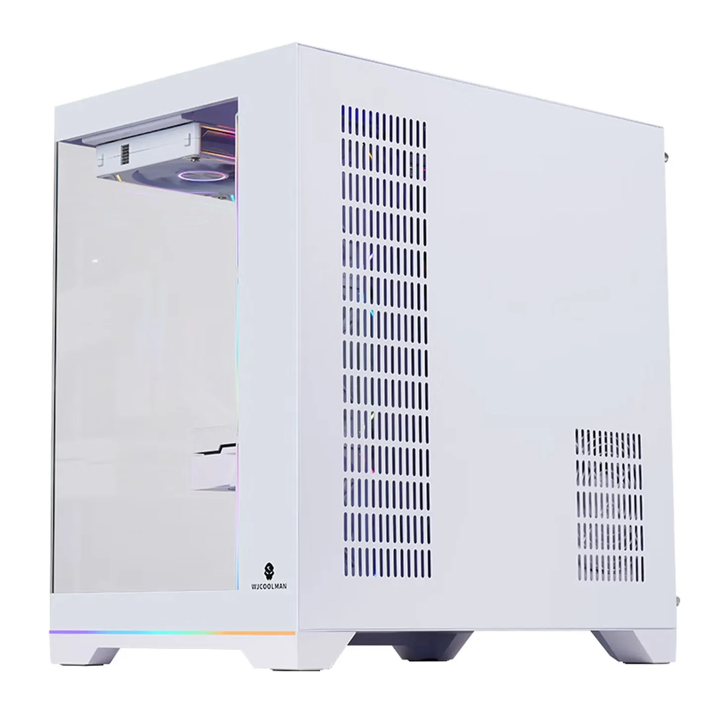 WJCOOLMAN Lonely Warrior PLUS 레인보우 에디션 ARGB 라이트 스트립 코스탈 룸 컴퓨터 케이스 / 360 수냉 / ATX 마더보드