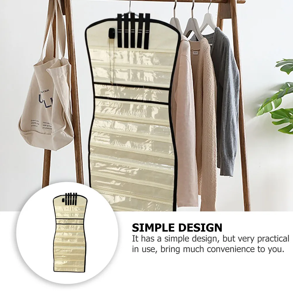 

Сумка для хранения ювелирных изделий, подвесной органайзер для ожерелья, браслетов, аксессуаров для волос, сумка для мелочей, домашний декор стен