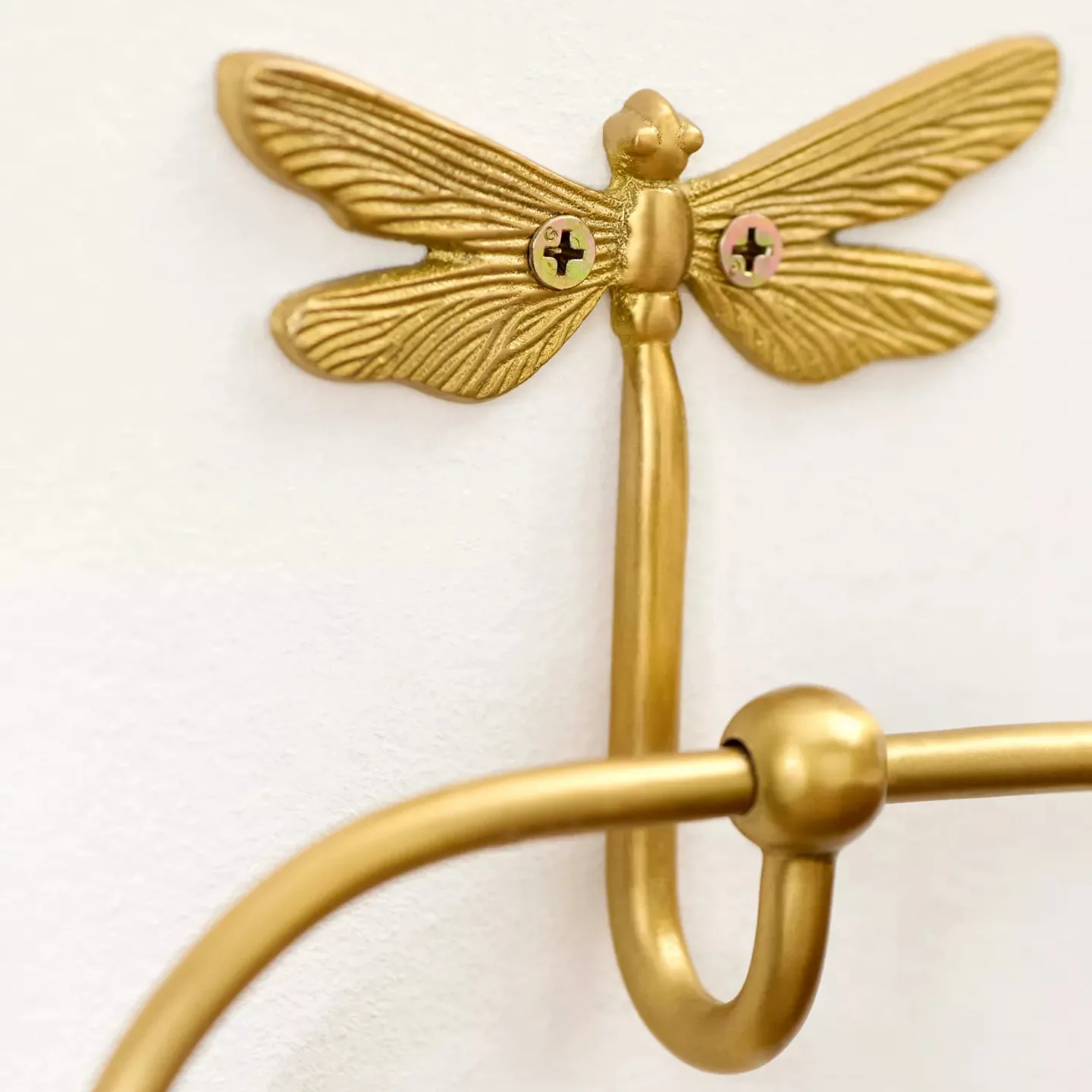 Light luxury towel ring, gold all-copper hanging , European round rack, bathroom , hand wipe