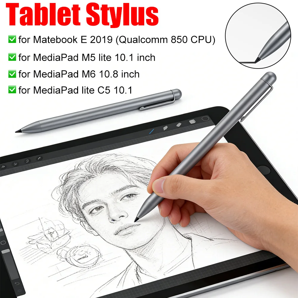 

Умный емкостный стилус с 2048 уровнями чувствительности к нажатию, активный, высокочувствительный, легкий, для HUAWEI M-Pen Lite AF63
