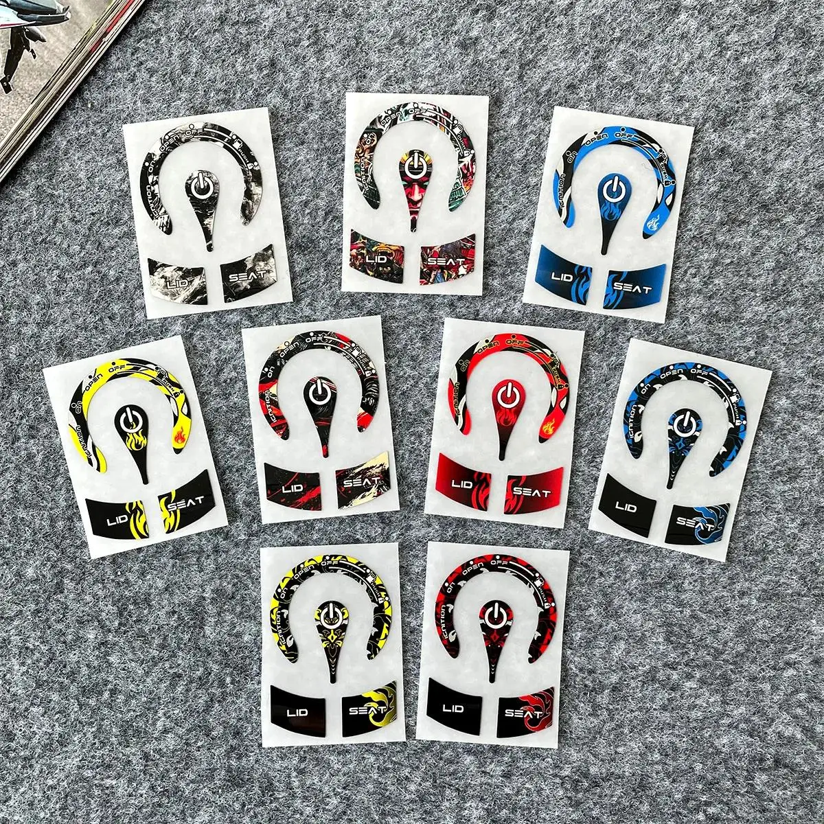 

2pcs Motorcycle Ignition Switch Vinyl Stickers, Waterproof Decals for Scooter Modification