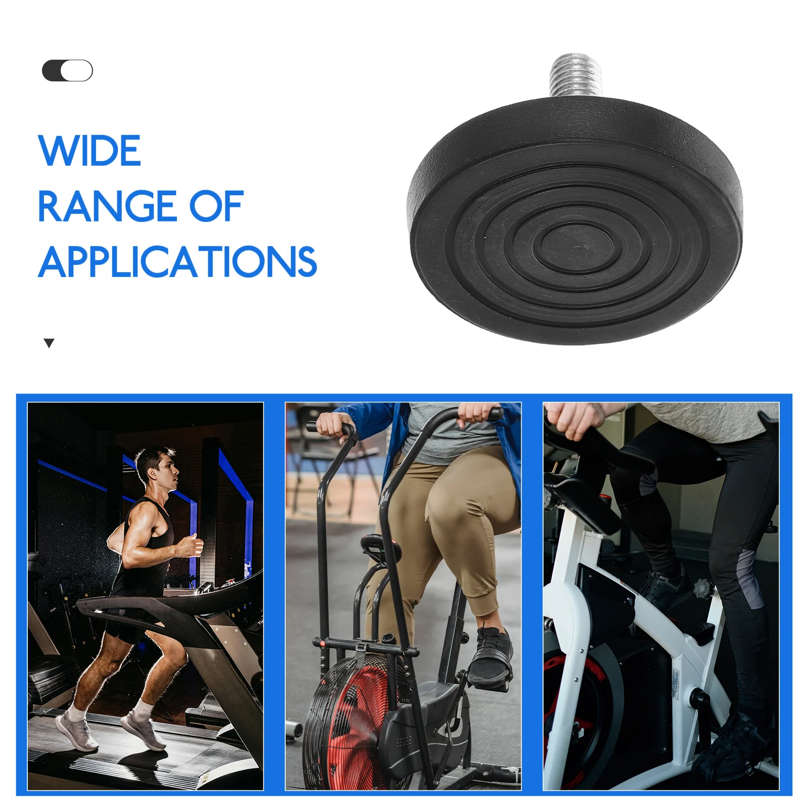 2 قطعة المضادة للانزلاق قابل للتعديل الأثاث المطاطي التسوية قدم دعم منصات ل مفرغة ممارسة الدراجة أريكة الجدول كرسي خزانة