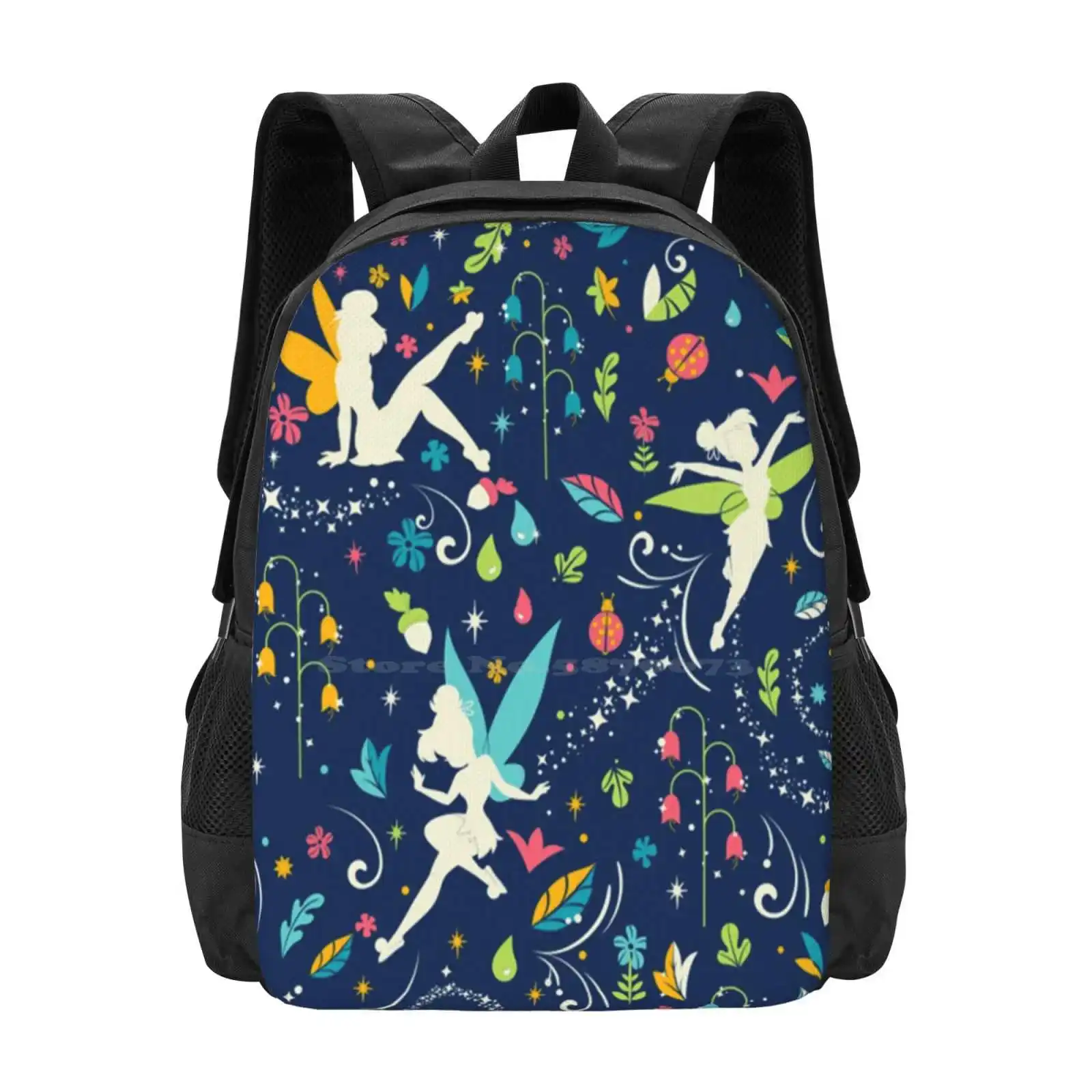 3D Print Design Backpack Student Bag World Land