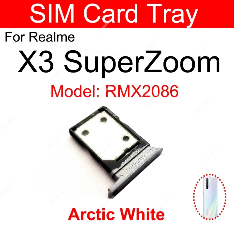 SIM Card Tray For Realme X3 SuperZoom Sim Card Slot Tray Holder Adapter Replacement Parts