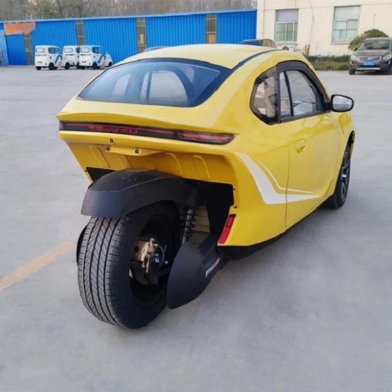 Licensed Small Three Seat Electric Vehicle Fully Enclosed Passenger Scooter Household Battery Car for Adults