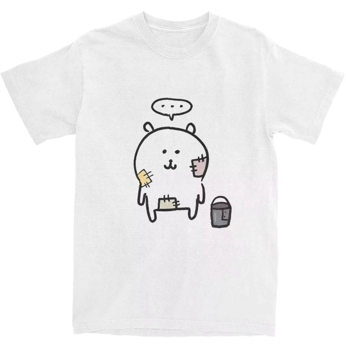 

Весна/Лето 2026, новая повседневная футболка с короткими рукавами и принтом, хлопковая, с обычным круглым вырезом, дышащая