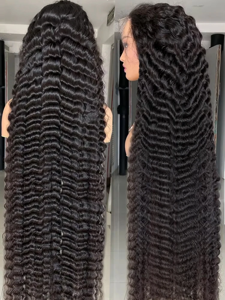 

Свободная глубокая волна 13x6 Hd Парик из натуральных волос на кружеве спереди 30 40 дюймов Натуральная волна 13x4 360 Полные кружевные фронтальные парики для женщин Плотность 300%