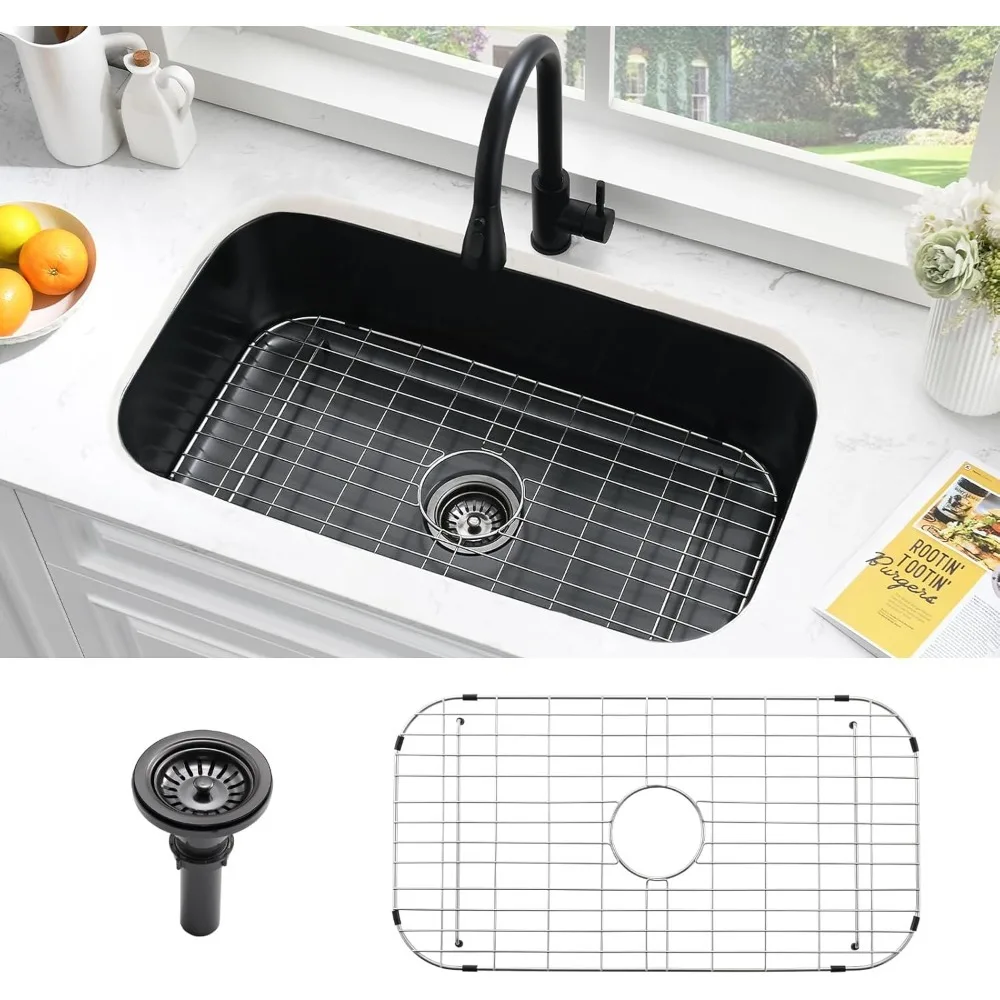 

Kitchen Sink- 28x18 Inch Undermount Stainless Steel Sink 16 Gauge Single Bowl Kitchen Sinks