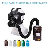 Multipurpose Full Mask Gas Respirator Chemical Filter Canister Painting Spray Pesticide Natural Rubber Mask Factory Work Safety