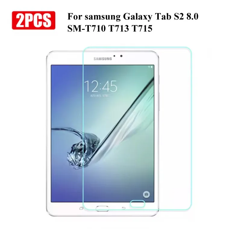 2PCS 9H Premium Tempered Glass For Samsung Galaxy Tab S2 8.0 T710 T715 T719 Clear Screen Protector Tablet Protective Film Cover