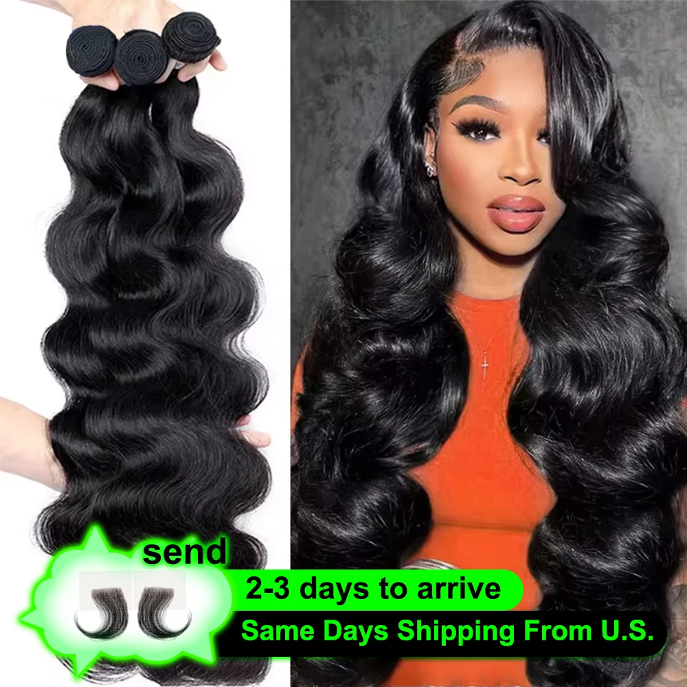 30 38 Polegada pacotes de onda do corpo 4 5 6 pacotes de cabelo humano 16a não processado brasileiro remy cabelo cru tecer extensões de cabelo humano