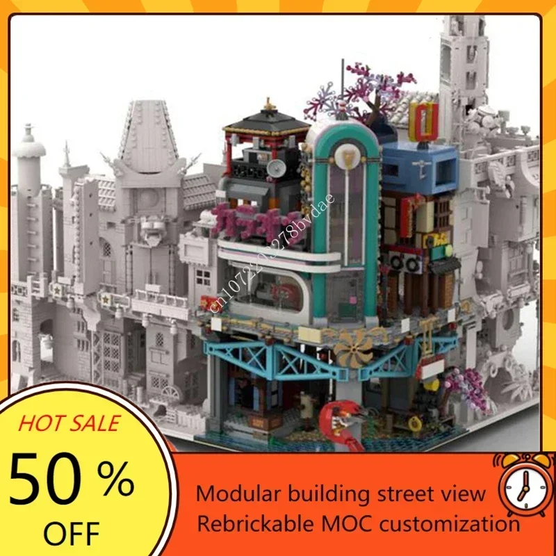 Décennie s de Construction Modulaires MOC de Bar Karaoké, Modèle Créatif de Vue sur la Rue, Architecture, Bricolage, Éducation, Assemblage, Jouets, Cadeaux, 4069 Pièces