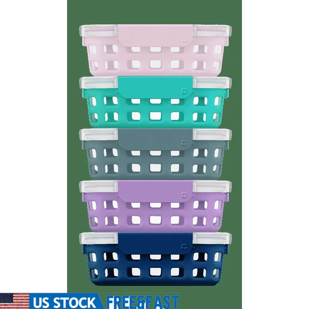 

10 Piece Glass Food Storage Containers Set 3.4 Cup Leak Proof Silicone Sleeve Microwave Oven Safe BPA Free Dishwasher Safe