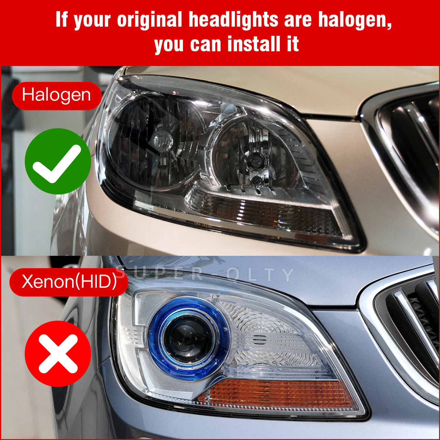 

For 2010-2014 Buick Verano GT Head Lamp Upgraded LED Headlights With Dynamic Turn Signal 2 PCS