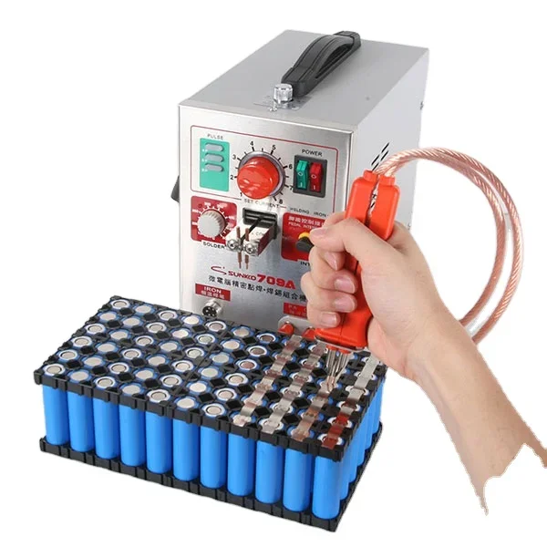 Power Supplies Portable Lithium Battery Stainless Steel Hardware Spot Welder Welding Station Small Handheld Spot Welding Machine