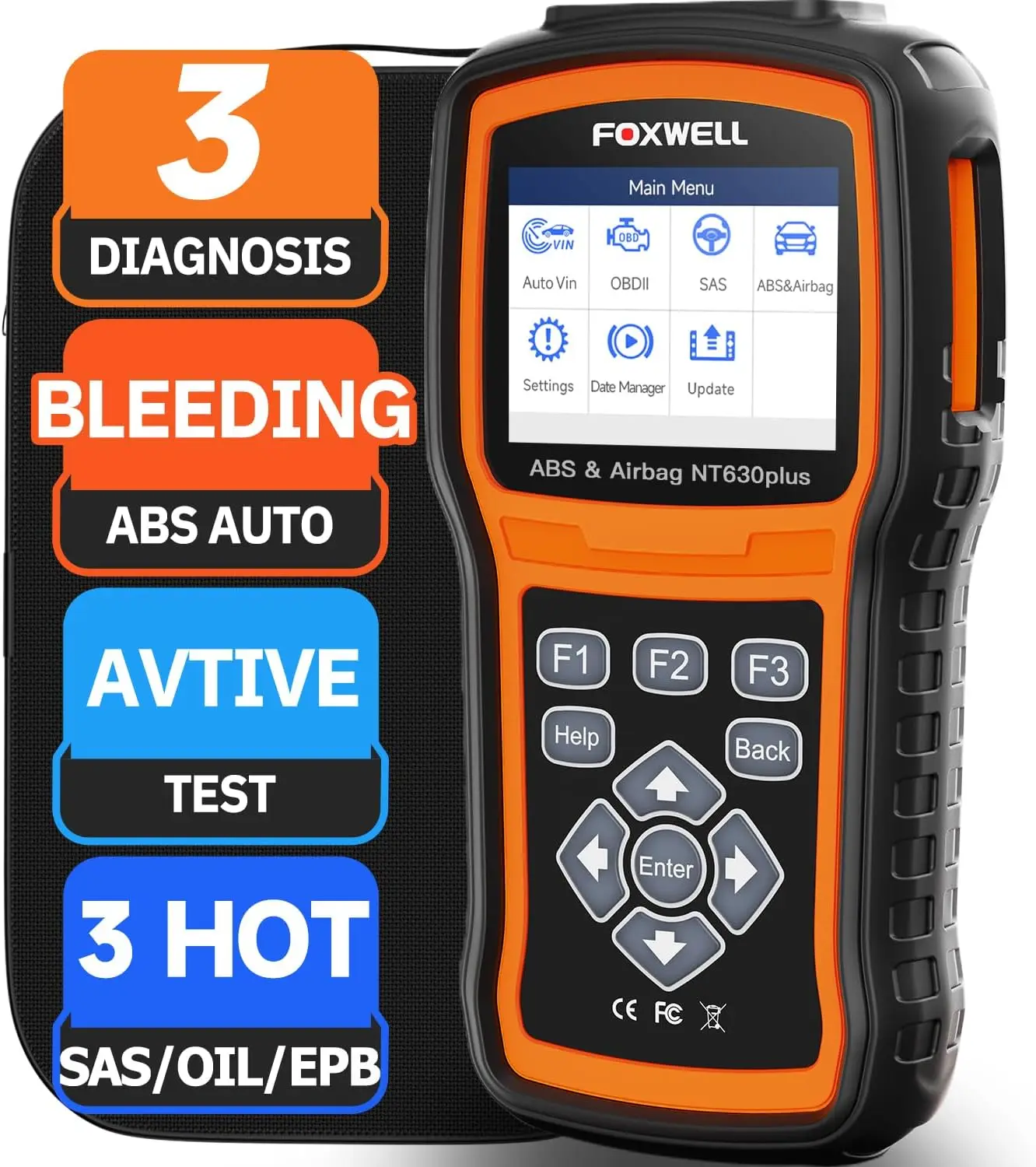 Foxwell NT630 Plus OBD2 Scanner Engine ABS SRS EPB OIL SAS Calibration Automotive Code Reader  Auto Car Diagnostic Tool