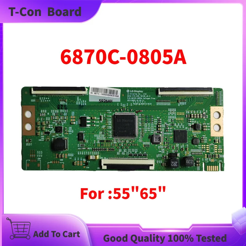 

100% протестированная оригинальная плата 6870C-0805A V19 _ UHD _ tm120 _ TCON для телевизионной платы LG 6870C 0805A, оригинальное оборудование для отображения 6870C0805A