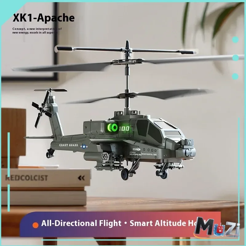 Xk1 3.5채널 원격 조종 헬리콥터 2.4g 미니 항공기 고도 유지 미니 드론 LED 조명 포함 어린이 선물 소년 소녀용