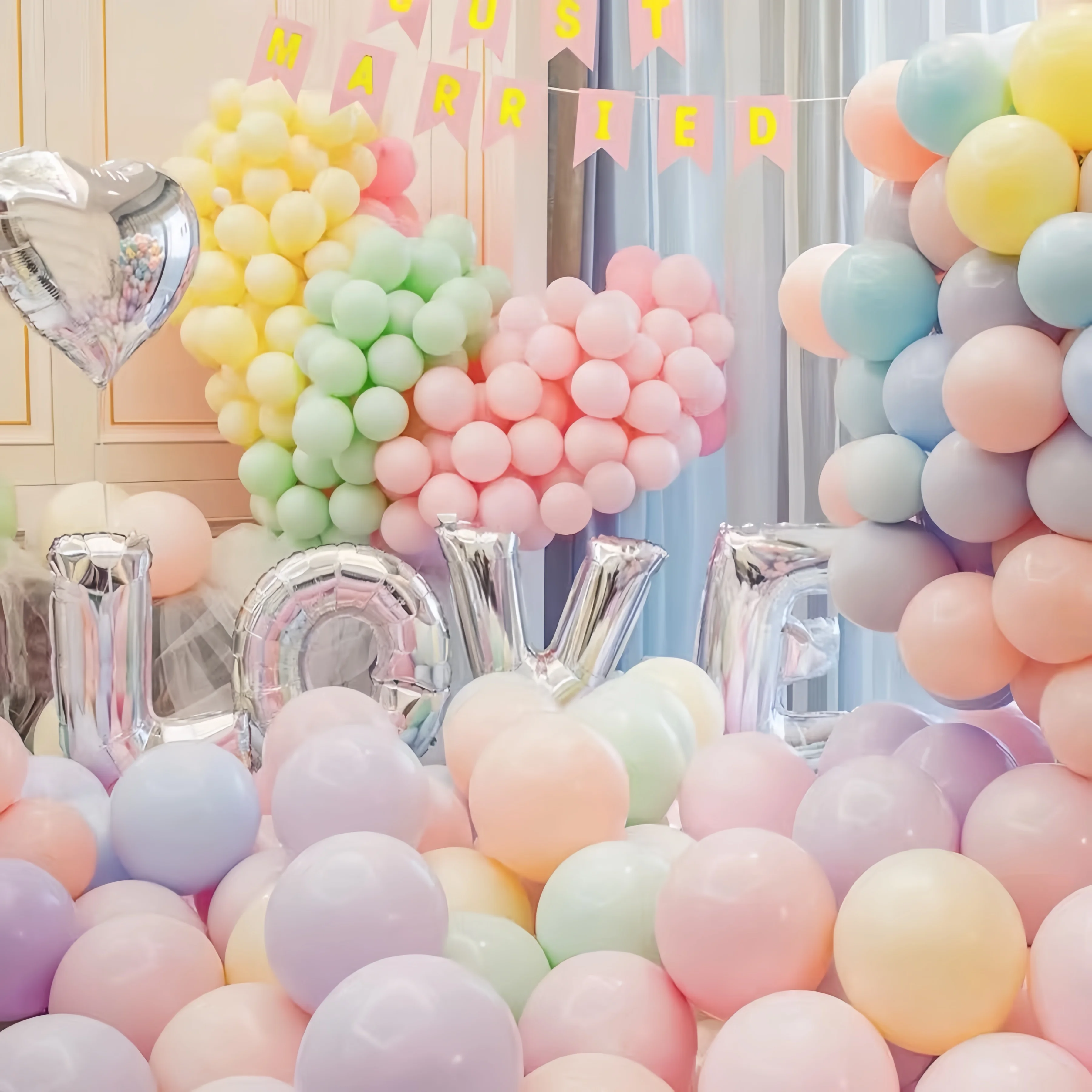 101Pcs Macaron Balloons Pearl Latex Balloon Confetti Balloons Decoration for Birthday Weddings Valentine's Day Baby Shower Party
