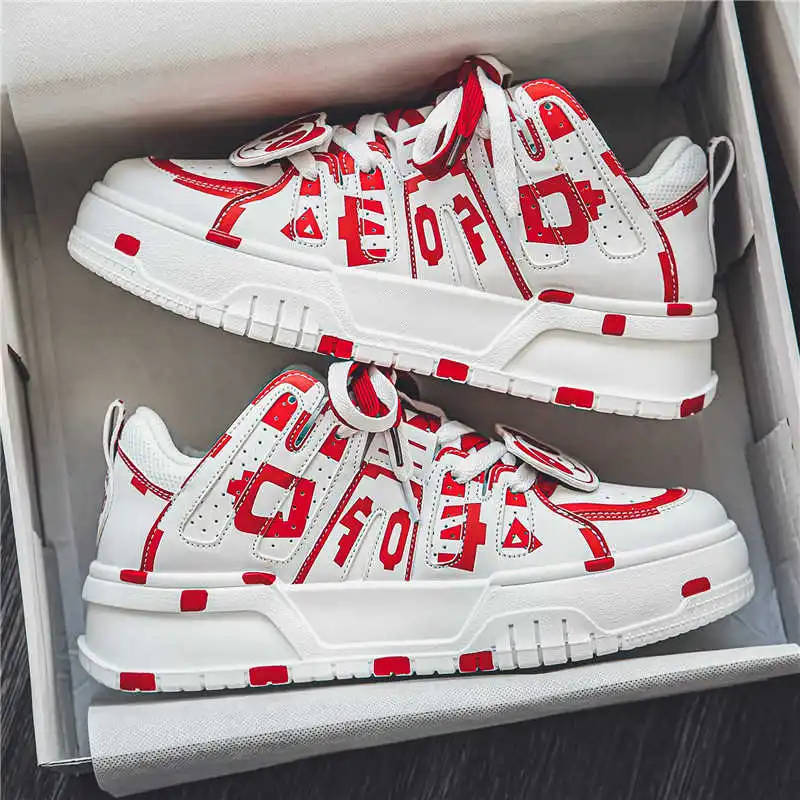 

Flat Sole With Lacing Big Size Men Boots High White Boots Shoes Ankle Sneakers Sports Sneachers Welcome Deal Footwear