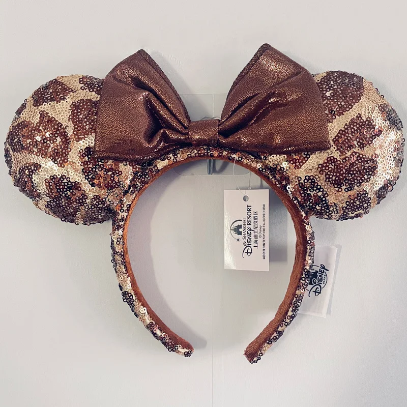 Disney Princess Headband Mickey Ear Rapunzel Sequin Bow Hair Hoop Birthday Gift Girl Accessories Halloween Gift Christmas Jack image 3