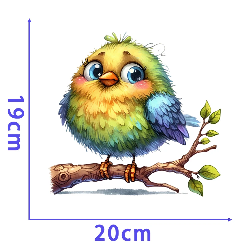Cartoon Fun Bird T-shirt strijktransfer voor DTF transfers klaar om te persen kinderkleding hittetransfer op kleding
