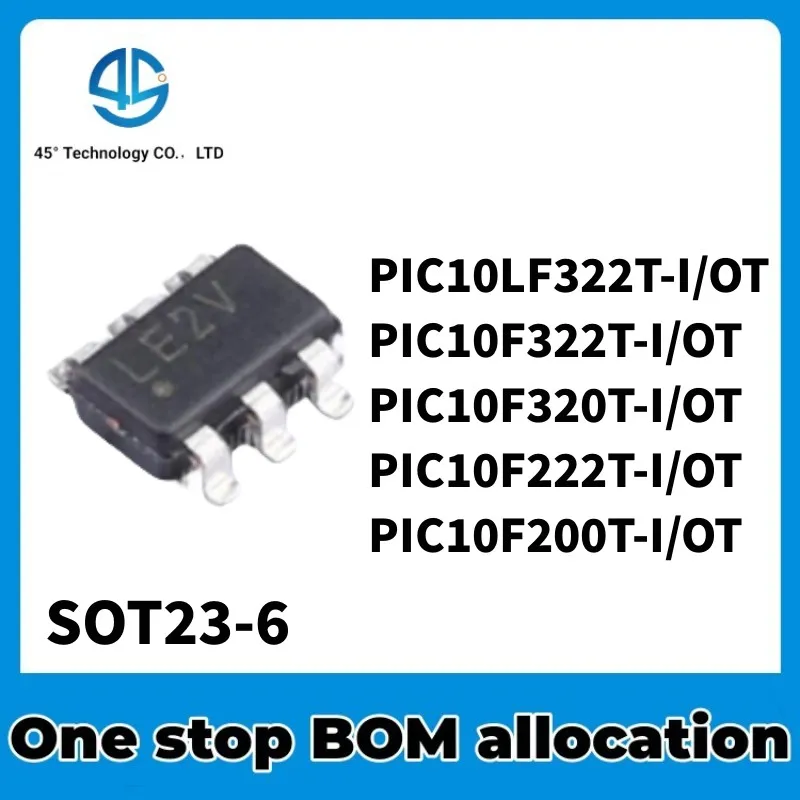 5PCS PIC10F222T-I PIC10F320T-I PIC10F322T-I PIC10F200T-I PIC10LF322T-I OT SOT-23-6 new original genuine microcontroller IC chip