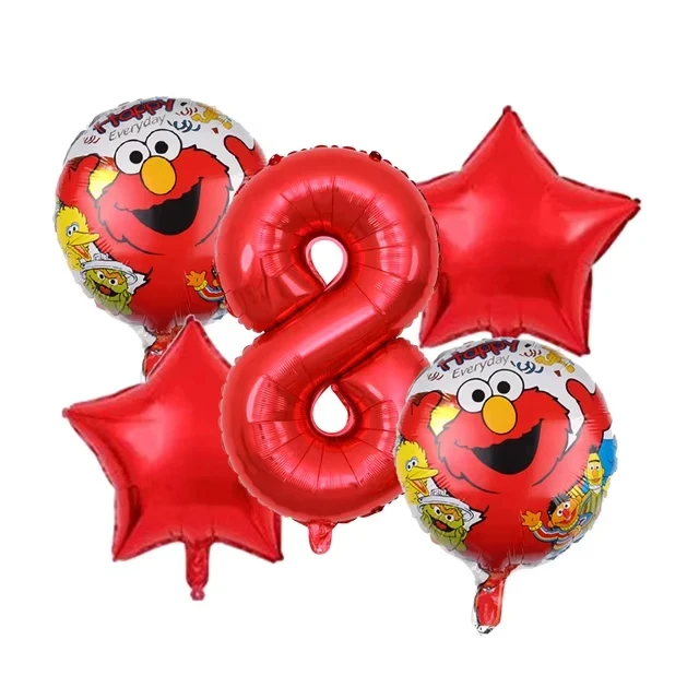 Cartoon Sesamstraße Geburtstagsparty-Zubehör Kinder Keksmonster Ballon-Design Jungen Mädchen Partyzubehör Babyparty – Detail 8