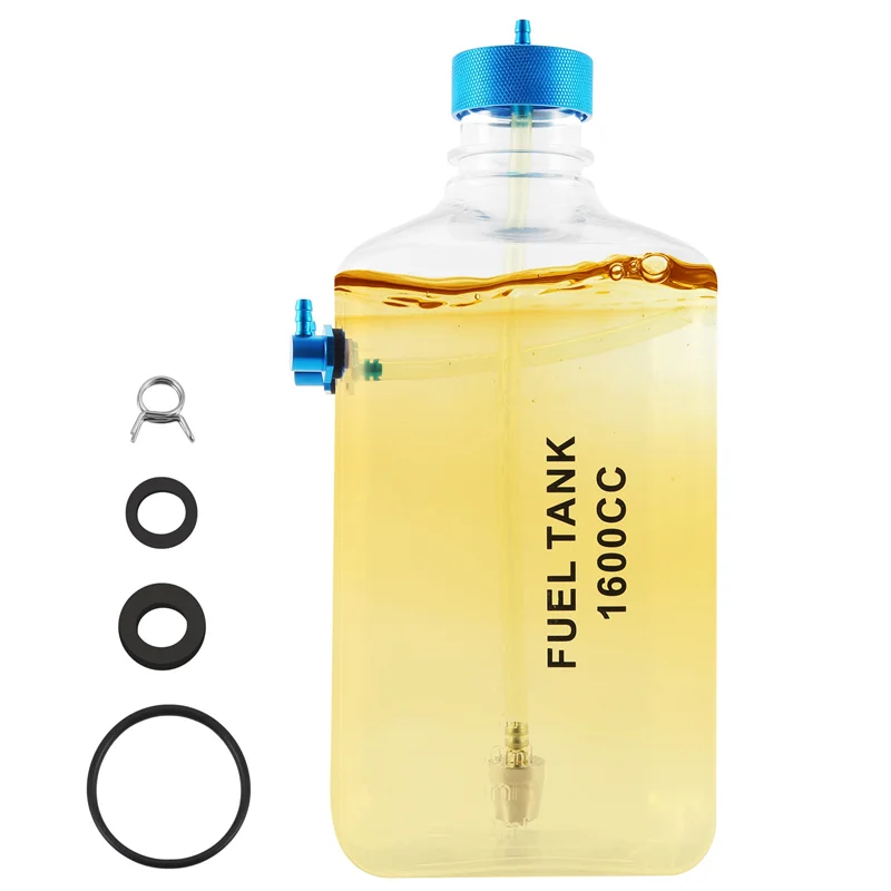 MACH-خزان الوقود البنزين زجاجة بلاستيكية شفافة CNC لطائرة RC والغاز والنيترو
