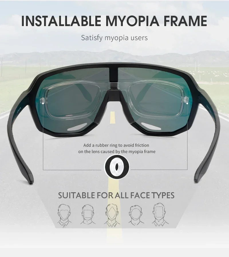 KAPVOE Photochrome Outdoor UV400 Rennrad Radfahren Brille für Männer Sport Radfahren Sonnenbrille Frauen MTB Fahren Fahrrad Brille – Detail 13