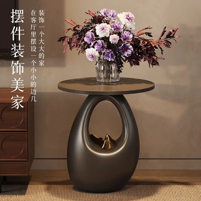art-ornamentation-coffee-tea-tables-balcony-home-decor-resin-gift-round-living-room-sofa-side-table-feng-shui-stone