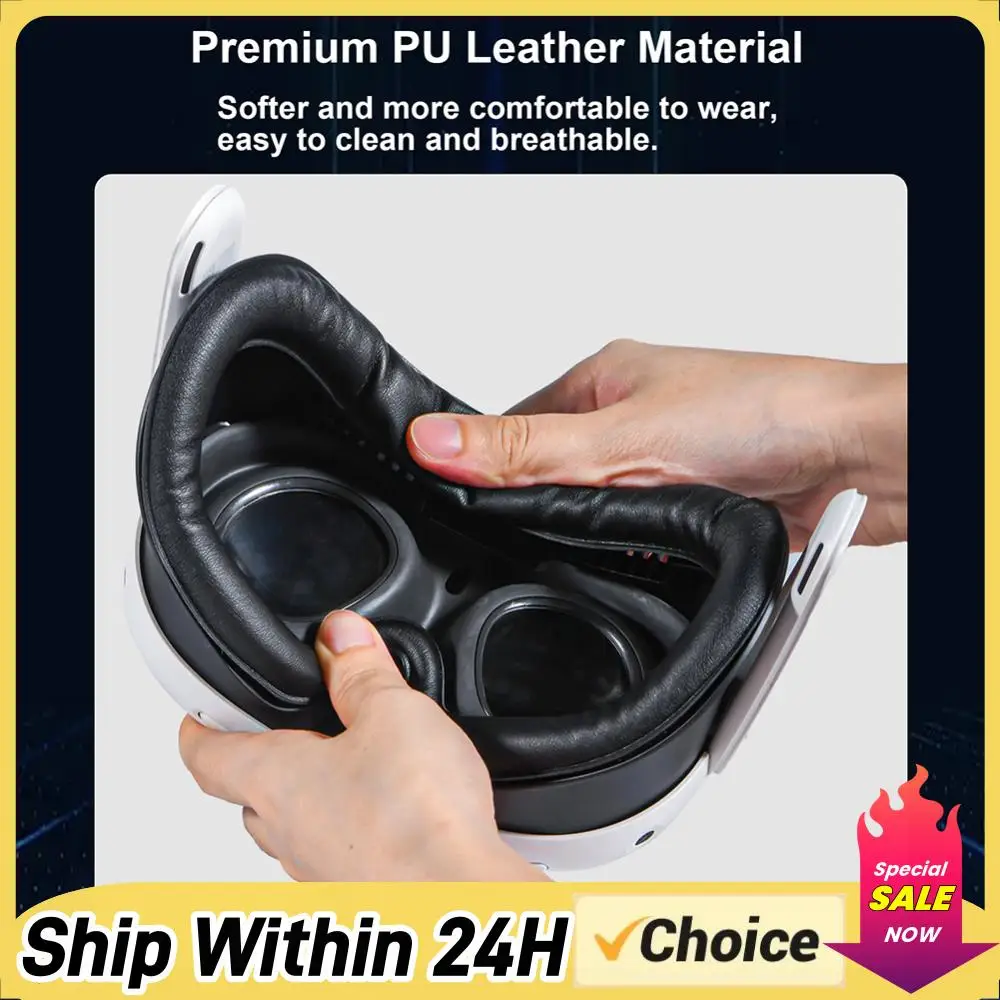 

Накладка на лицевую панель с охлаждающим вентилятором для предотвращения запотевания линз, с полиуретановой подушечкой для лица, для VR-гарнитуры Meta Quest 3