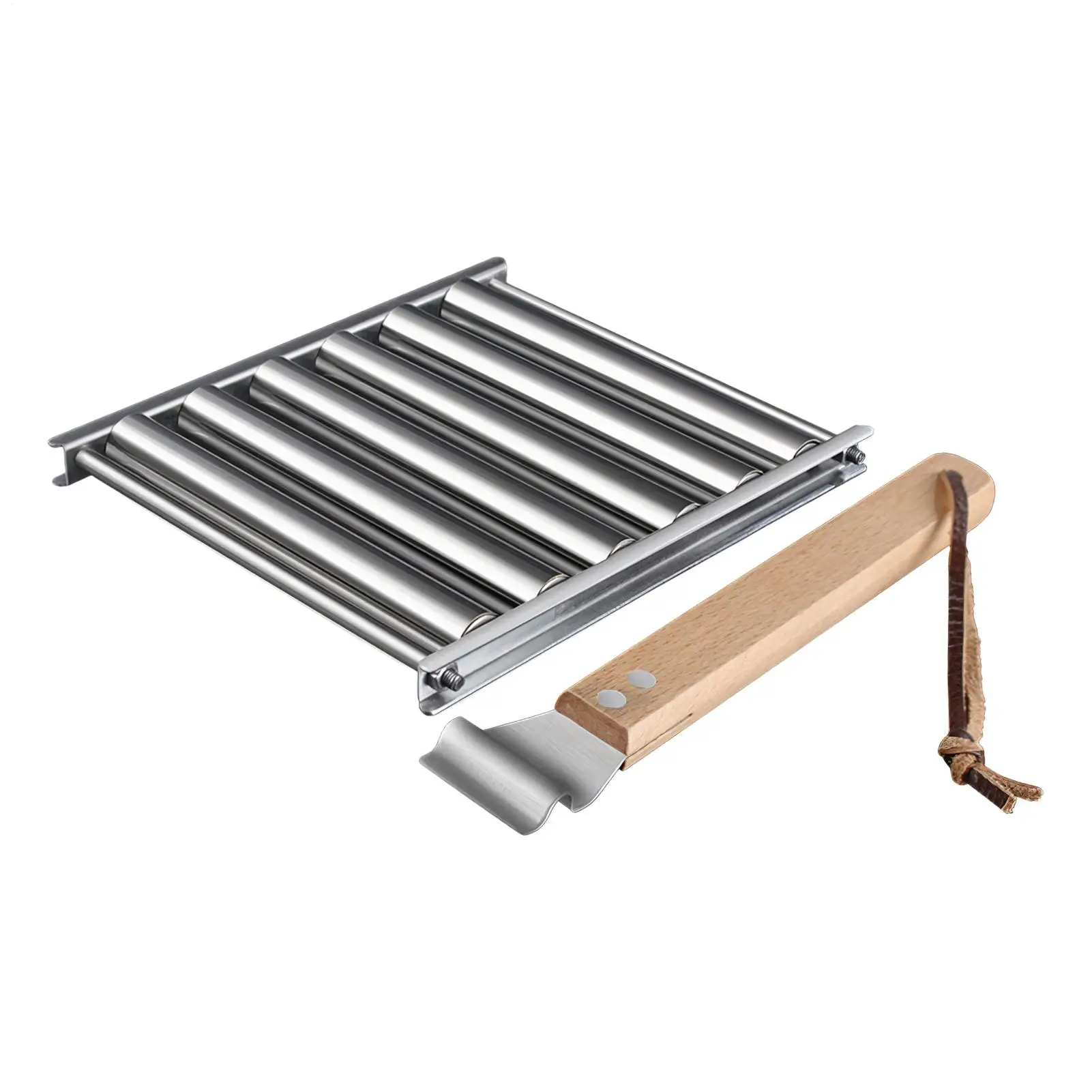 Sausage Roller Rack Stainless Steel Food Grade Rack Hot Dog Sausage Grill Roller for Outdoor Garden Yard Picnic Camping Party