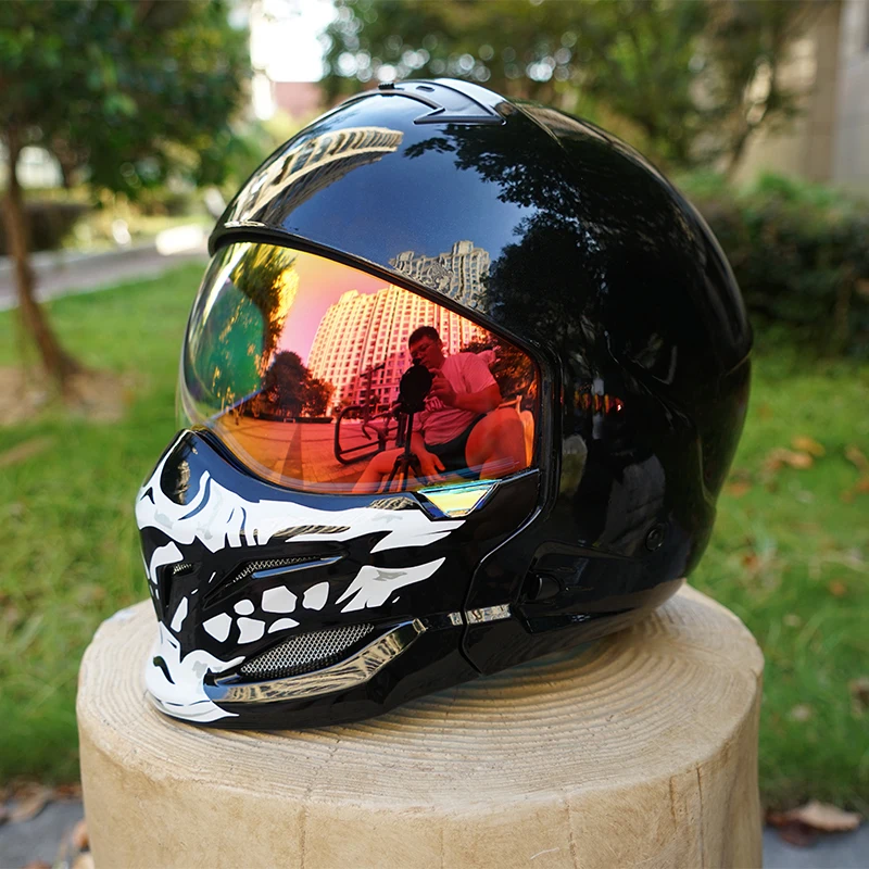 

Scorpion Retro Motorcycle Helmet Removable Front Module Transparent Lens M L XL XXL Sizes Available for Motorbike Safety Gear