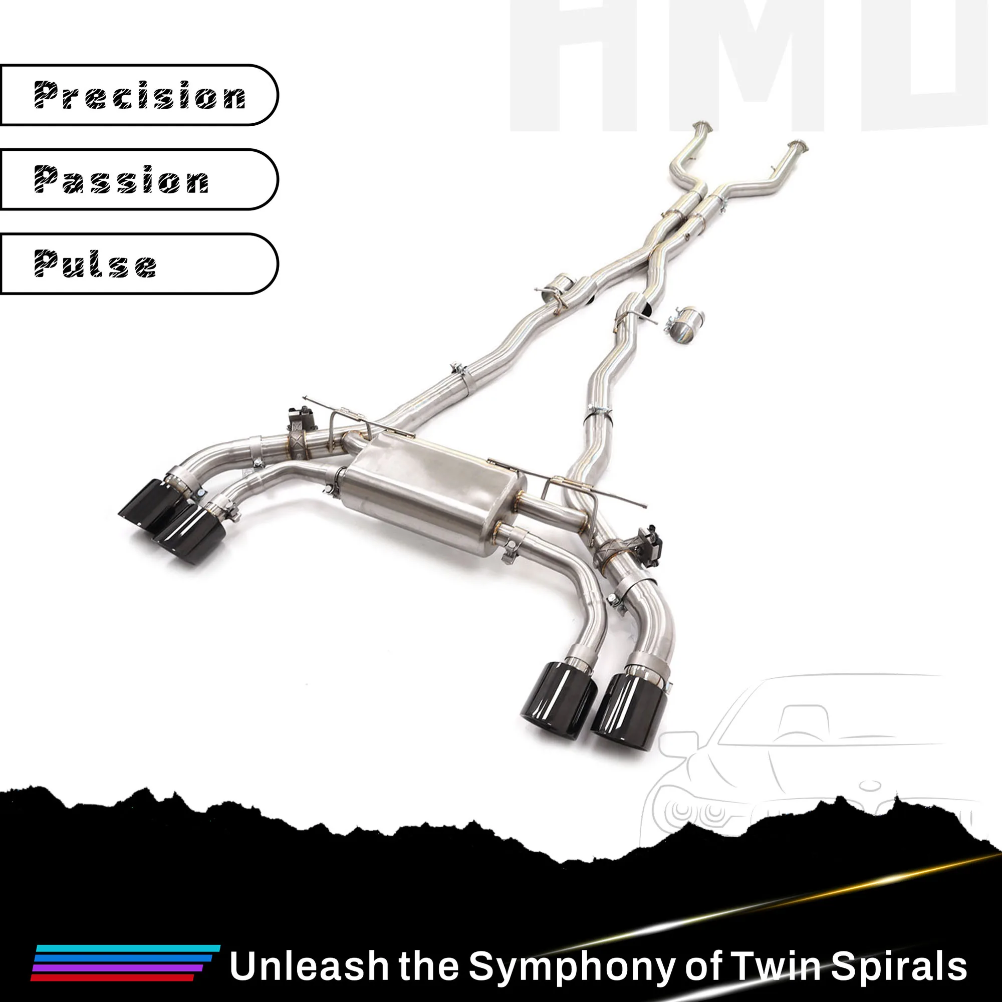 

HMD Performance Exhaust System Exhaust Valve Cat Harness with Remote Control for BMW M5 G90, Modified Car Accessories