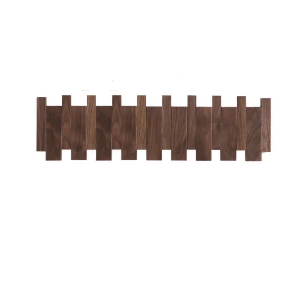 Creatieve wandgemonteerde houten kapstokken Pianosleutelvormig met 8 haken Hoedenorganisator Kunst Toegangsdeur Veranda Hangende haak Home Decor - afbeelding 1