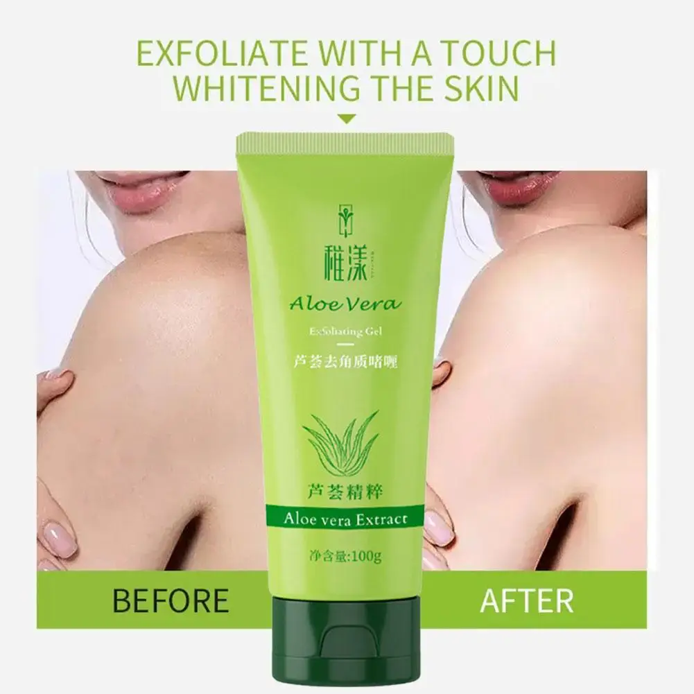 100G Scrub Cream Aloe Vera Exfoliation Remove Dead Whitening  Nourishing Moisturise Body Gel Peeling Face Skin Care Repair T3T3