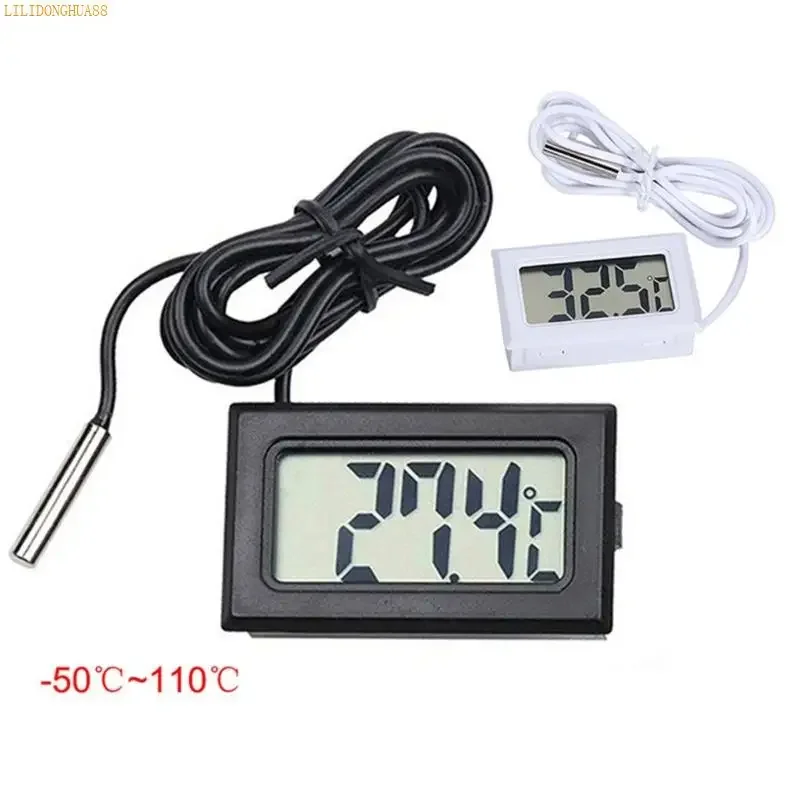 LCD Digital Display Thermometers for Fridge Aquarium Freezer Temperature Meter W91B